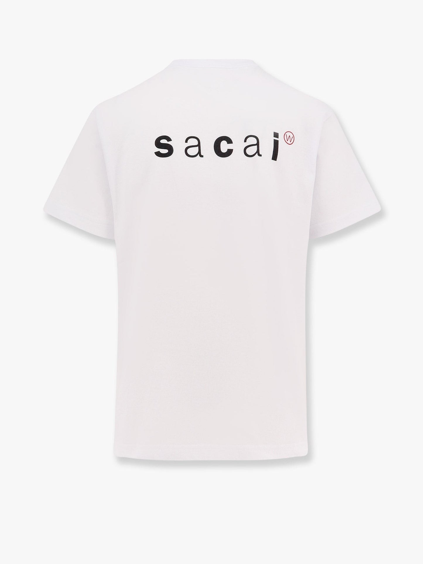 SACAI Cotton t-shirt with logo on the back