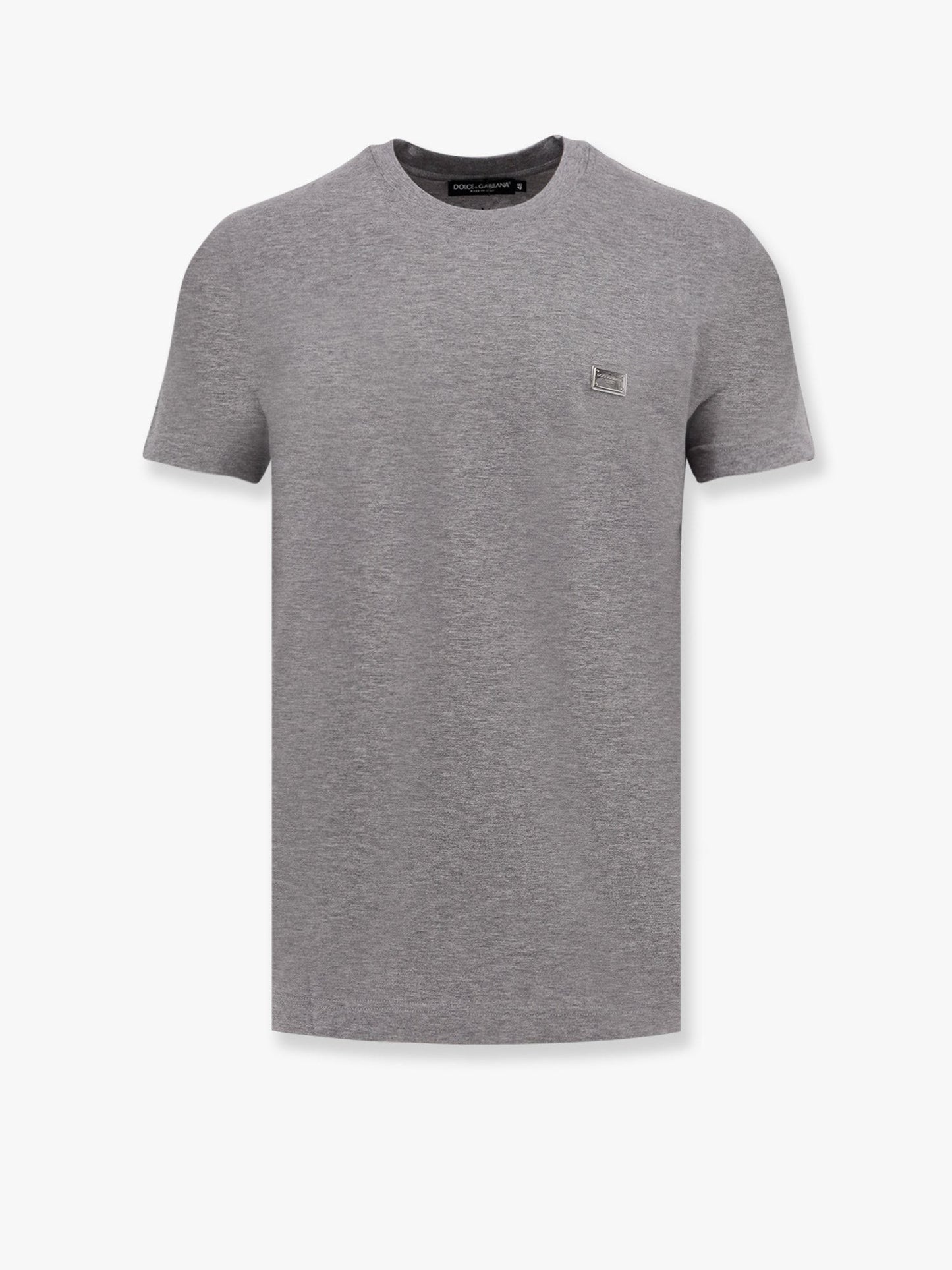 Dolce & Gabbana Cotton t-shirt with metal logo detail