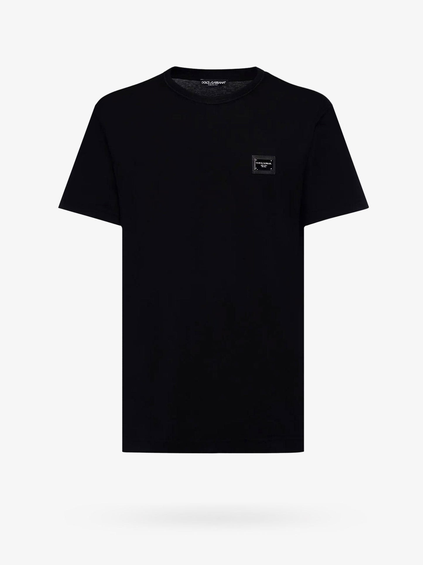 Dolce & Gabbana Cotton t-shirt with metal logo patch