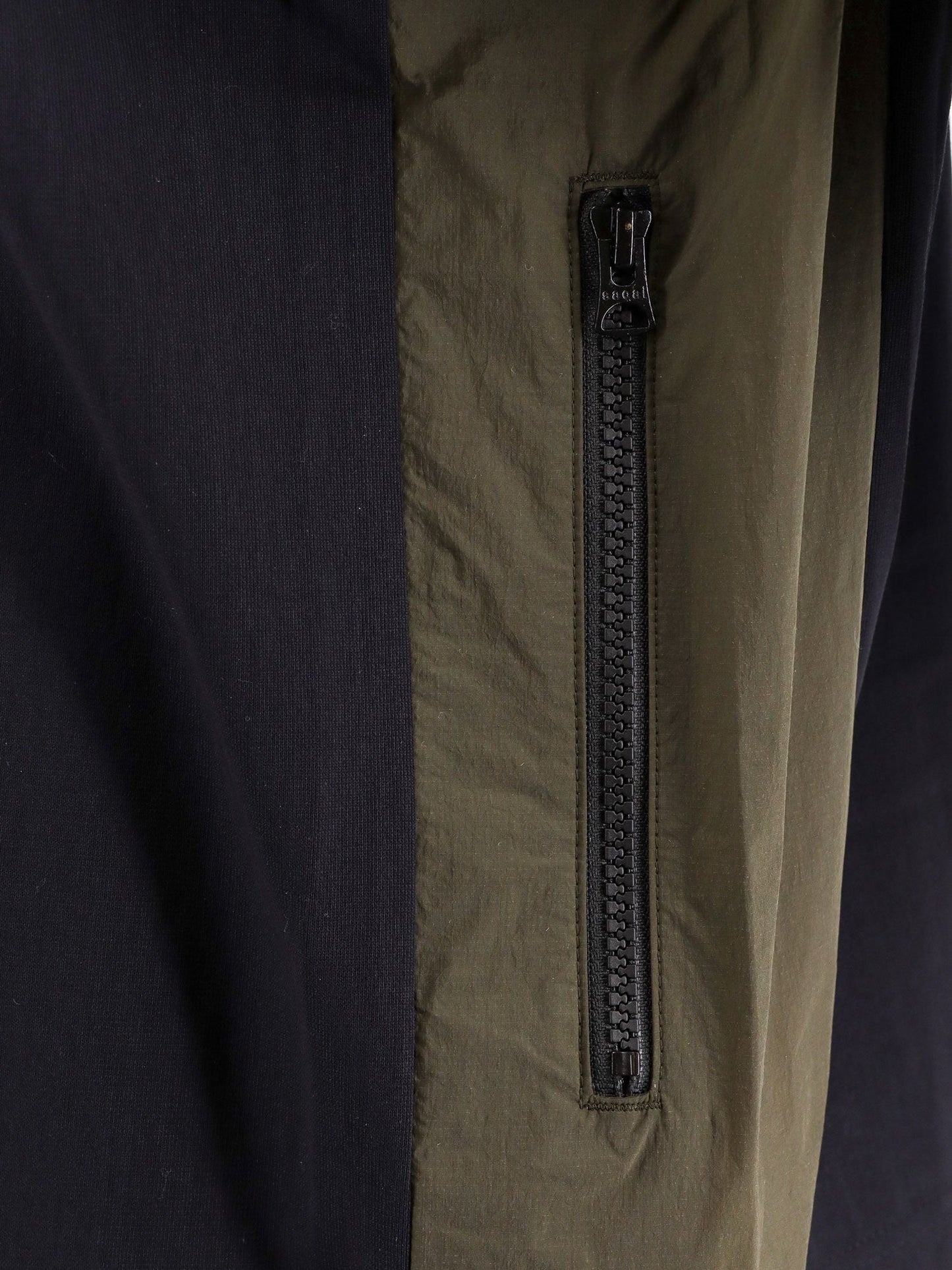 SACAI Cotton t-shirt with nylon insert