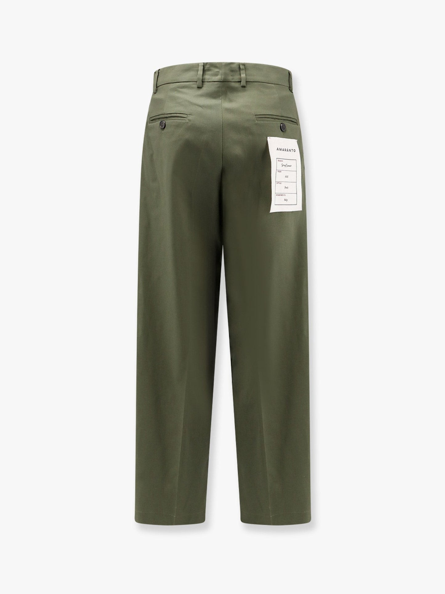 AMARANTO Cotton trouser with frayed edges