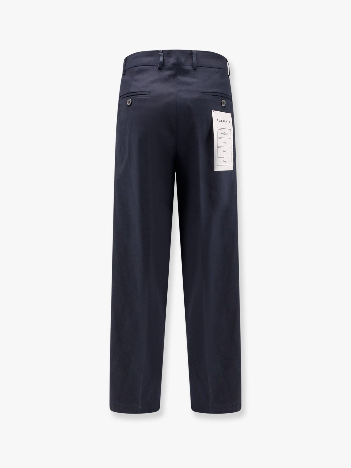 AMARANTO Cotton trouser with frayed edges