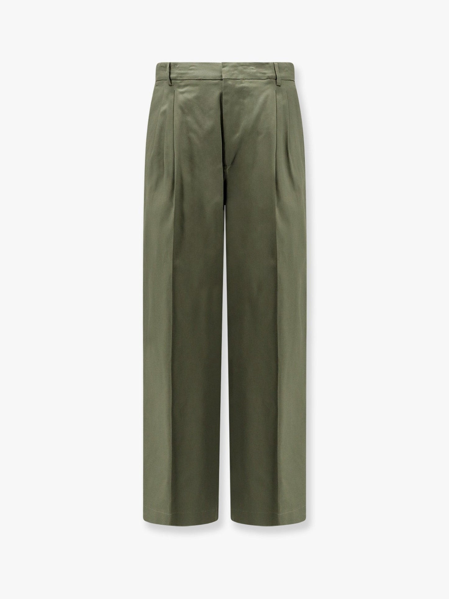 AMARANTO Cotton trouser with frayed edges