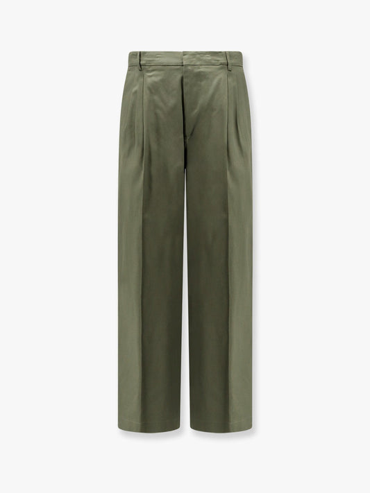 AMARANTO Cotton trouser with frayed edges