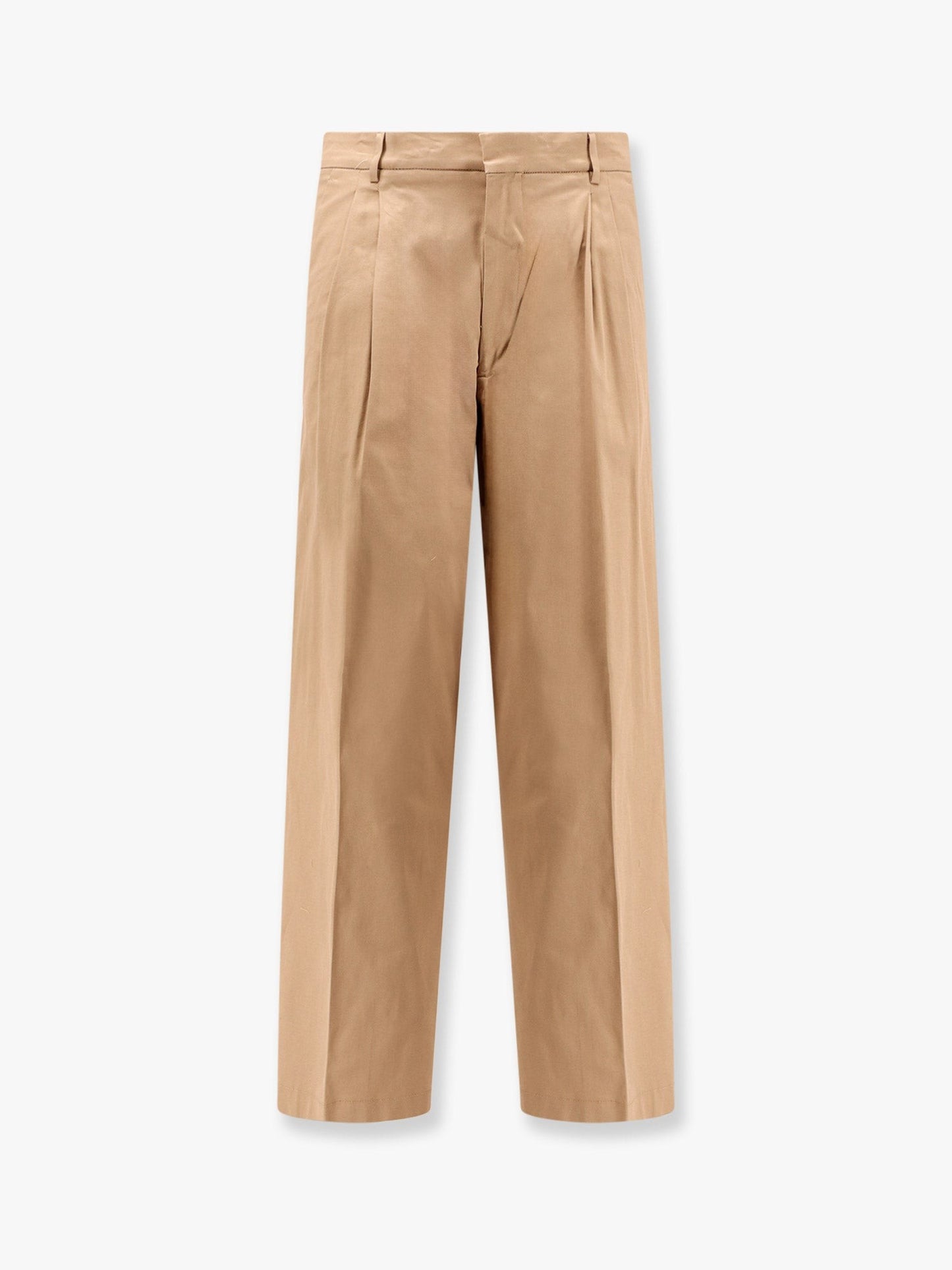 AMARANTO Cotton trouser with frayed edges