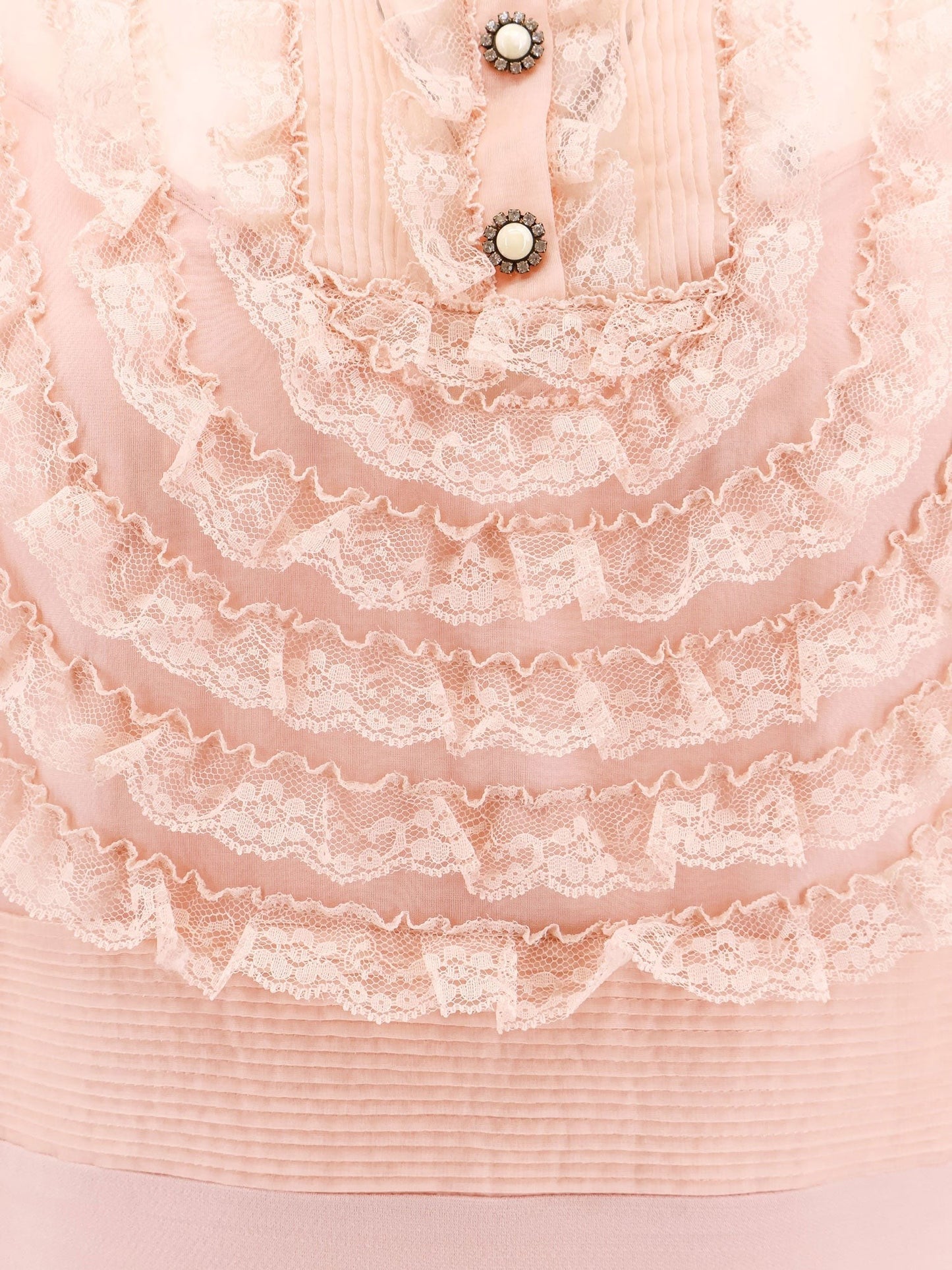 Valentino Couture crepe dress with laces profiles