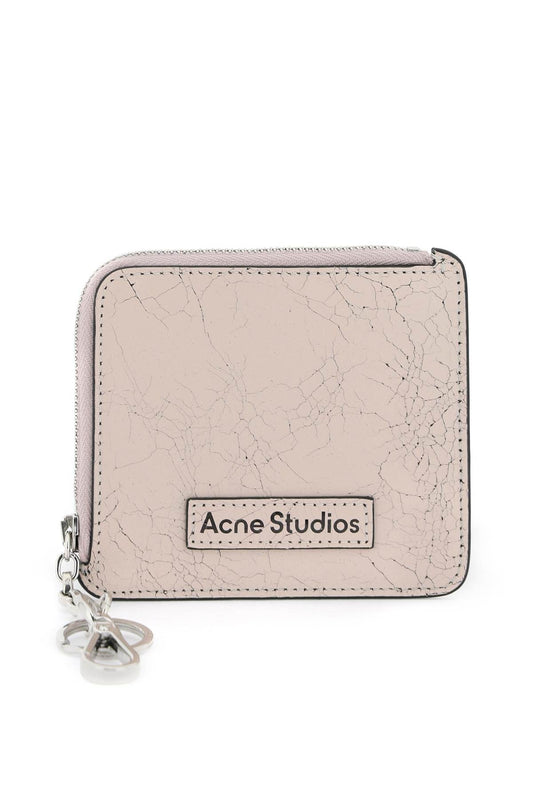 Acne Studios cracked leather wallet with distressed