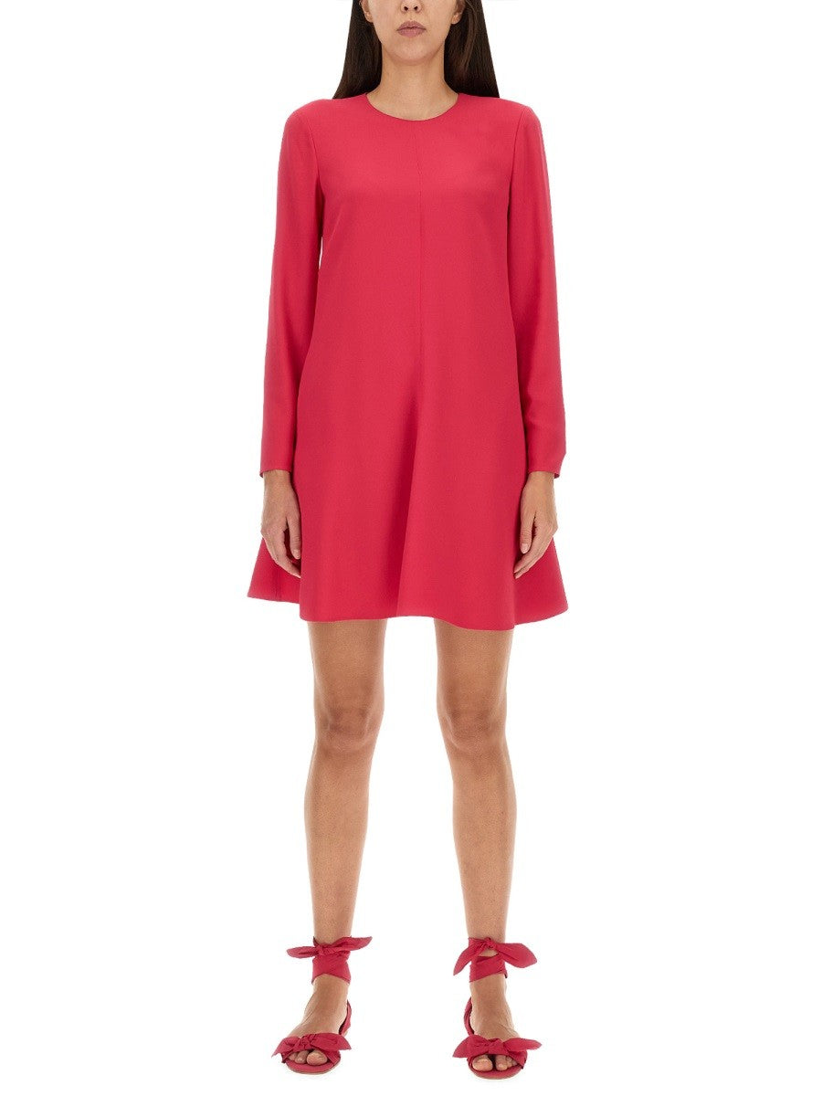 RED VALENTINO CREPE ENVERS SATIN DRESS