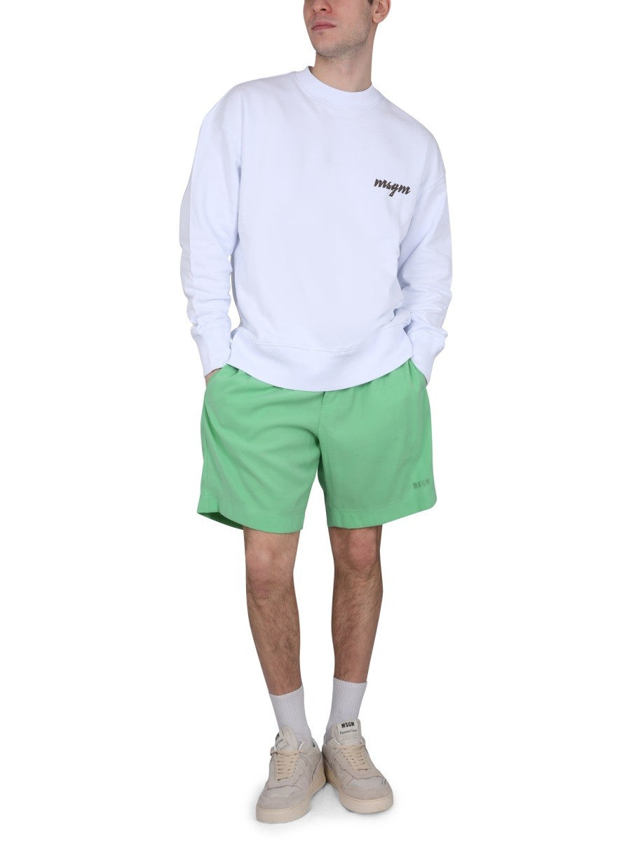 msgm CREWNECK SWEATSHIRT WITH LOGO