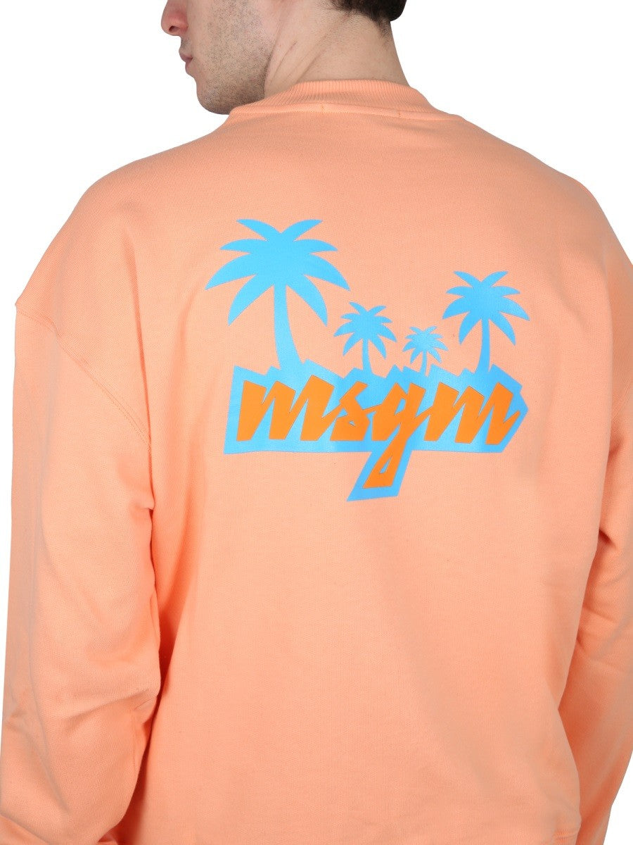 msgm CREWNECK SWEATSHIRT WITH LOGO