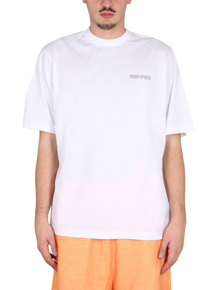 MARCELO BURLON COUNTY OF MILAN CREWNECK T-SHIRT