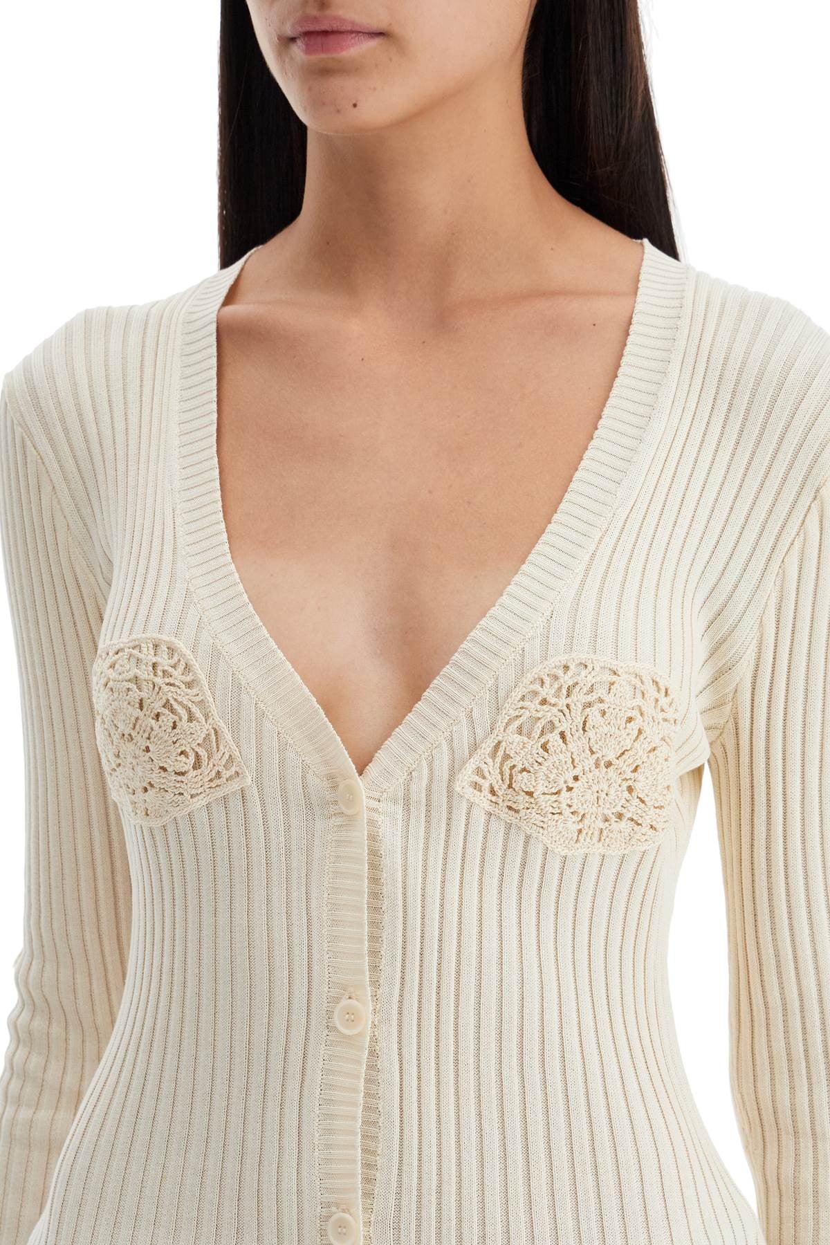 MAGDA BUTRYM crochet insert cardigan with eight