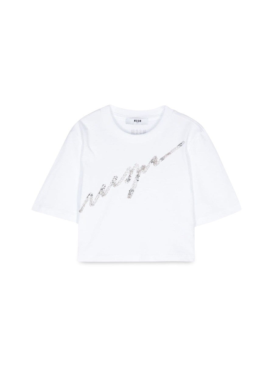 msgm crop girl t-shirt