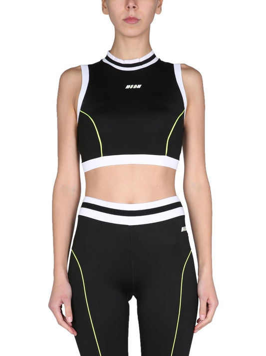 msgm CROP TOP "ACTIVE"