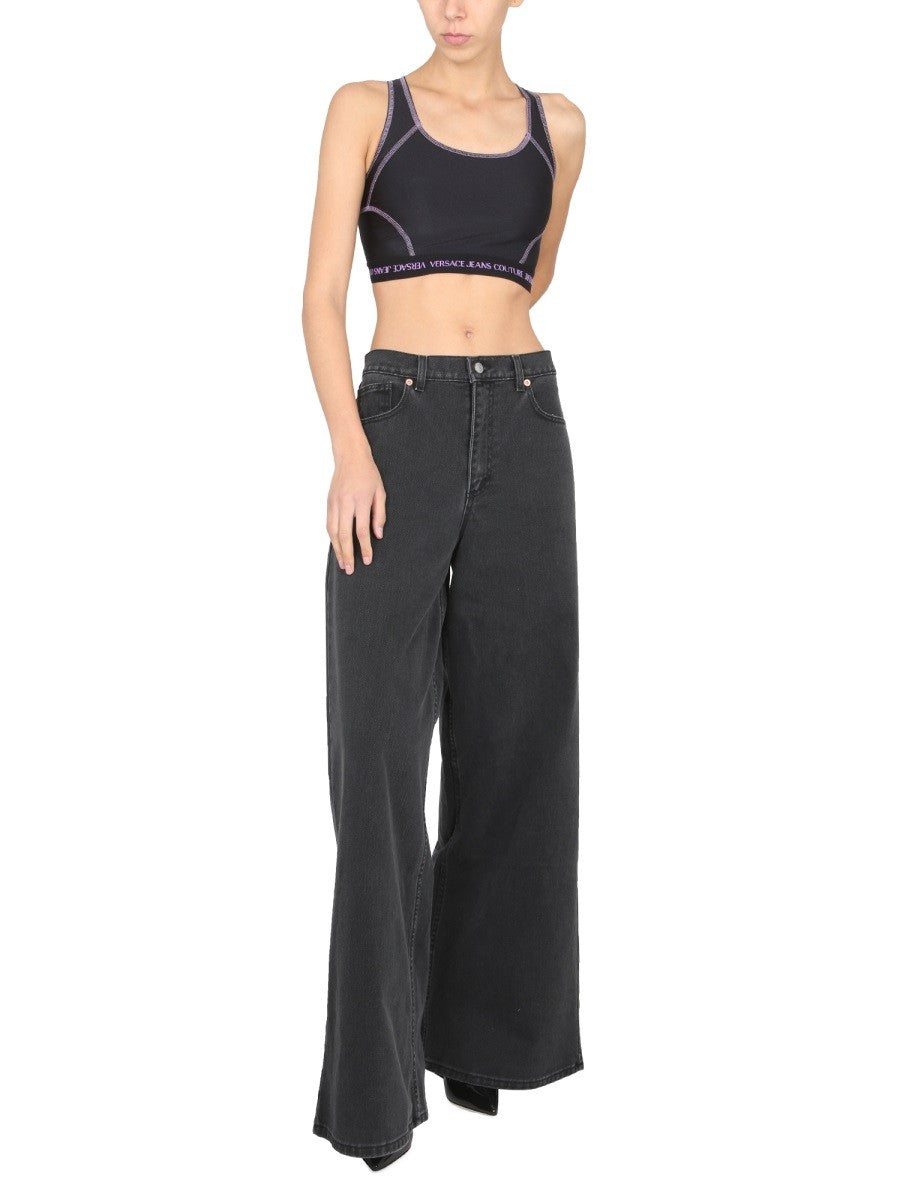 Versace Jeans Couture CROP TOP WITH LOGO BAND