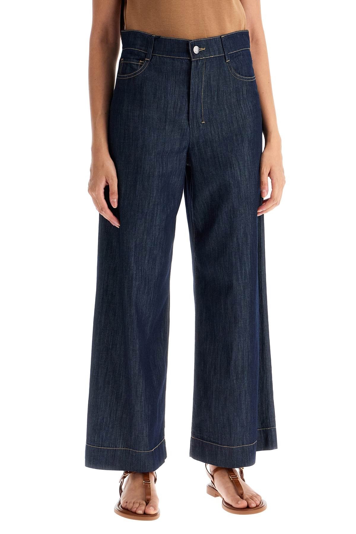 'S MAX MARA cropped chambray pants in