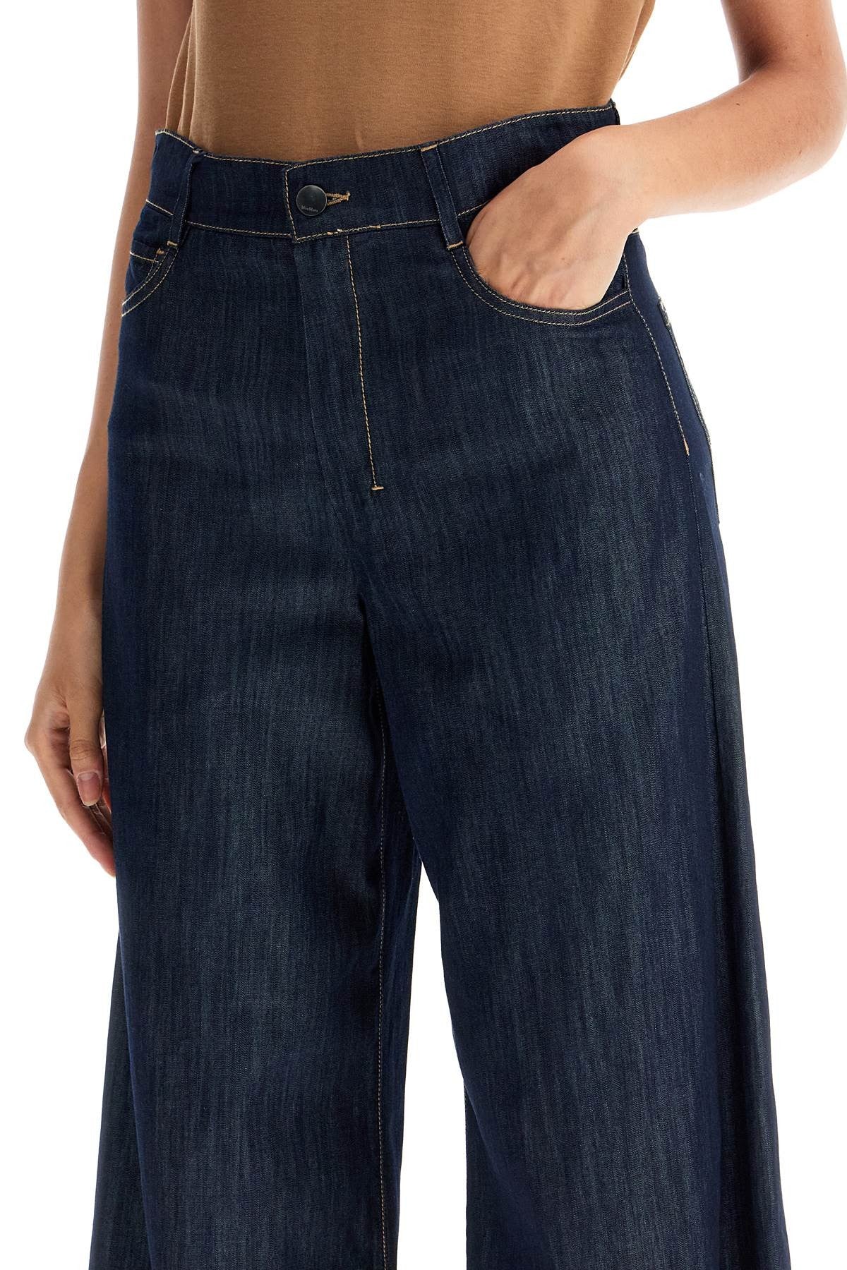 'S MAX MARA cropped chambray pants in