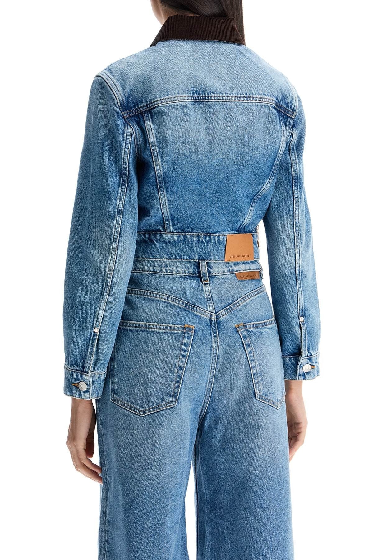 stella mccartney cropped denim jacket for women