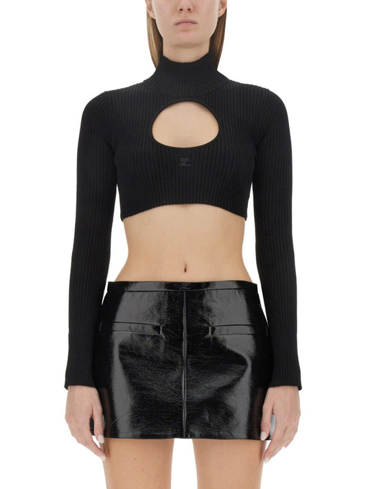 COURREGES CROPPED SHIRT