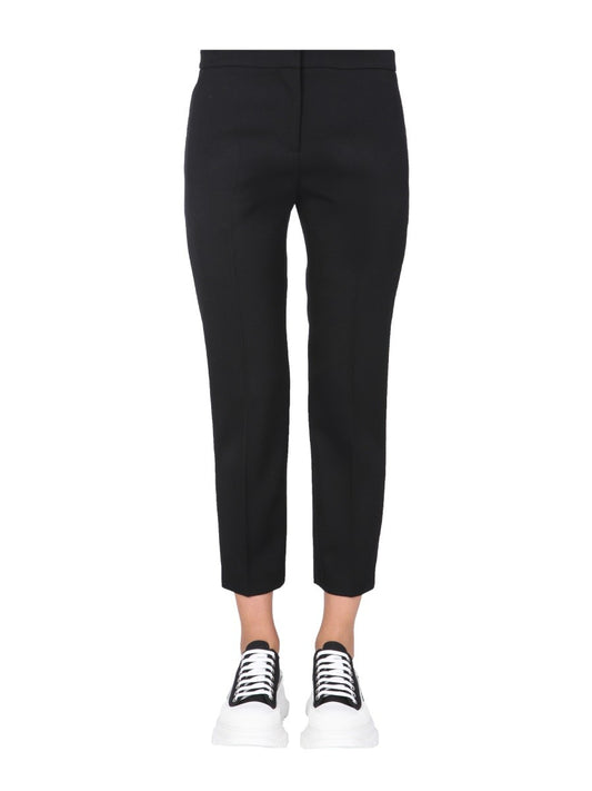 Alexander Mcqueen CROPPED STRAIGHT TROUSERS