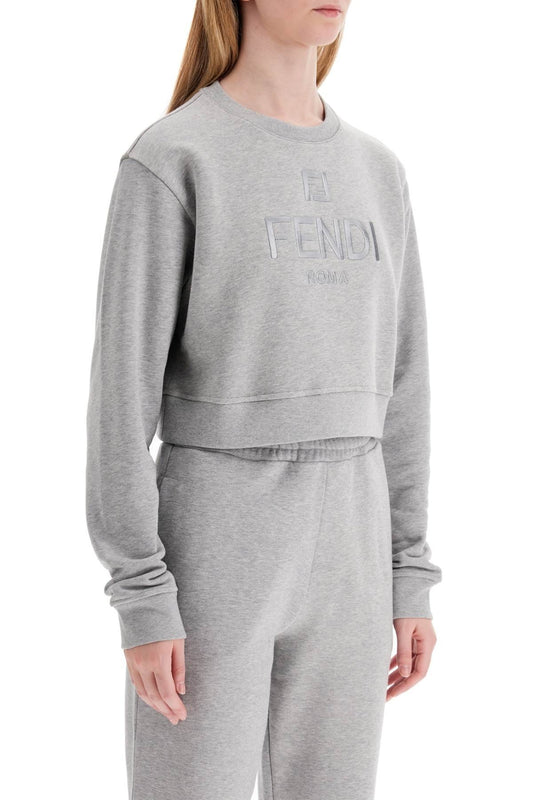 Fendi 'cropped sweatshirt with embroidered logo