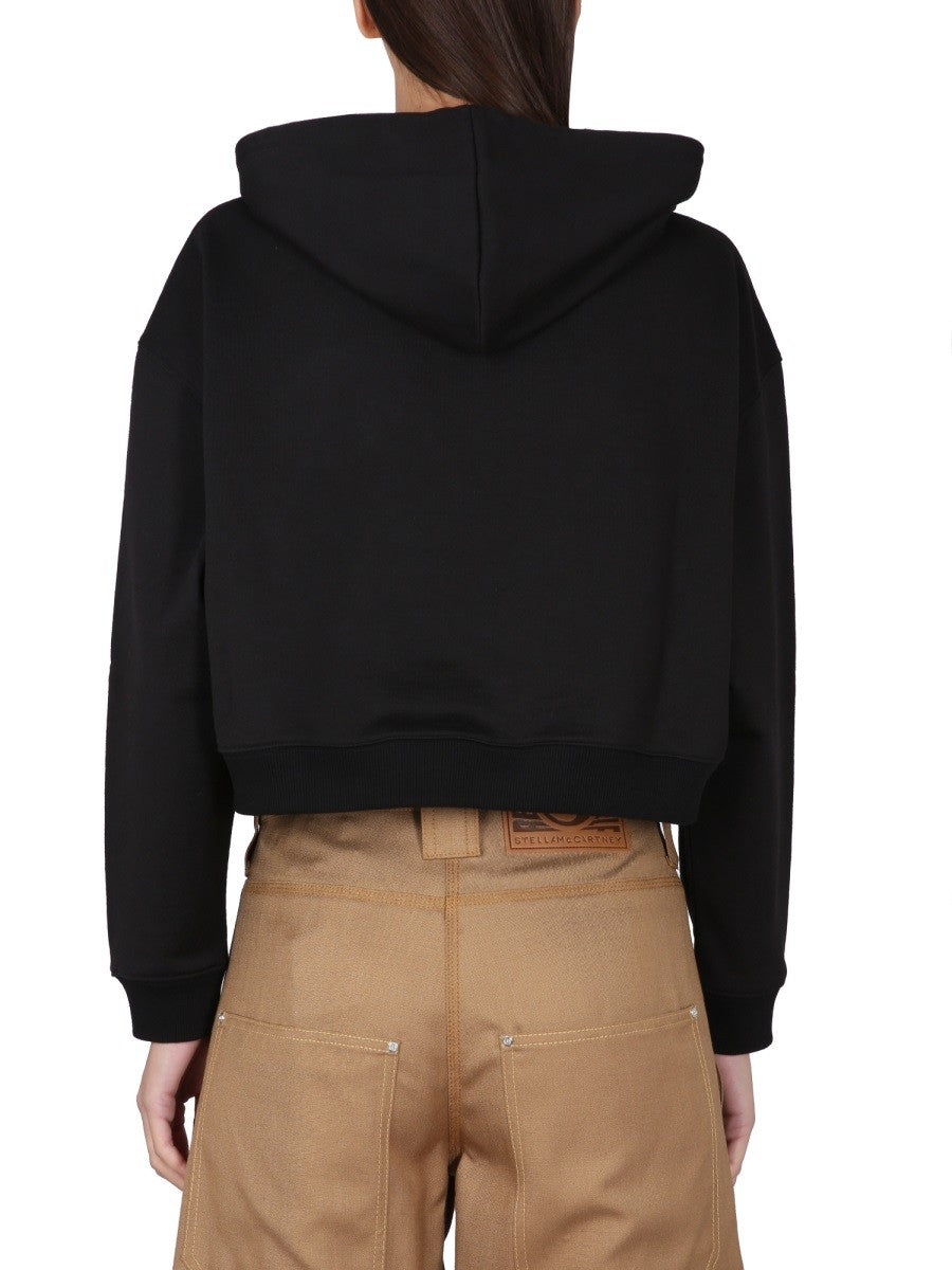 stella mccartney CROPPED SWEATSHIRT WITH LOGO