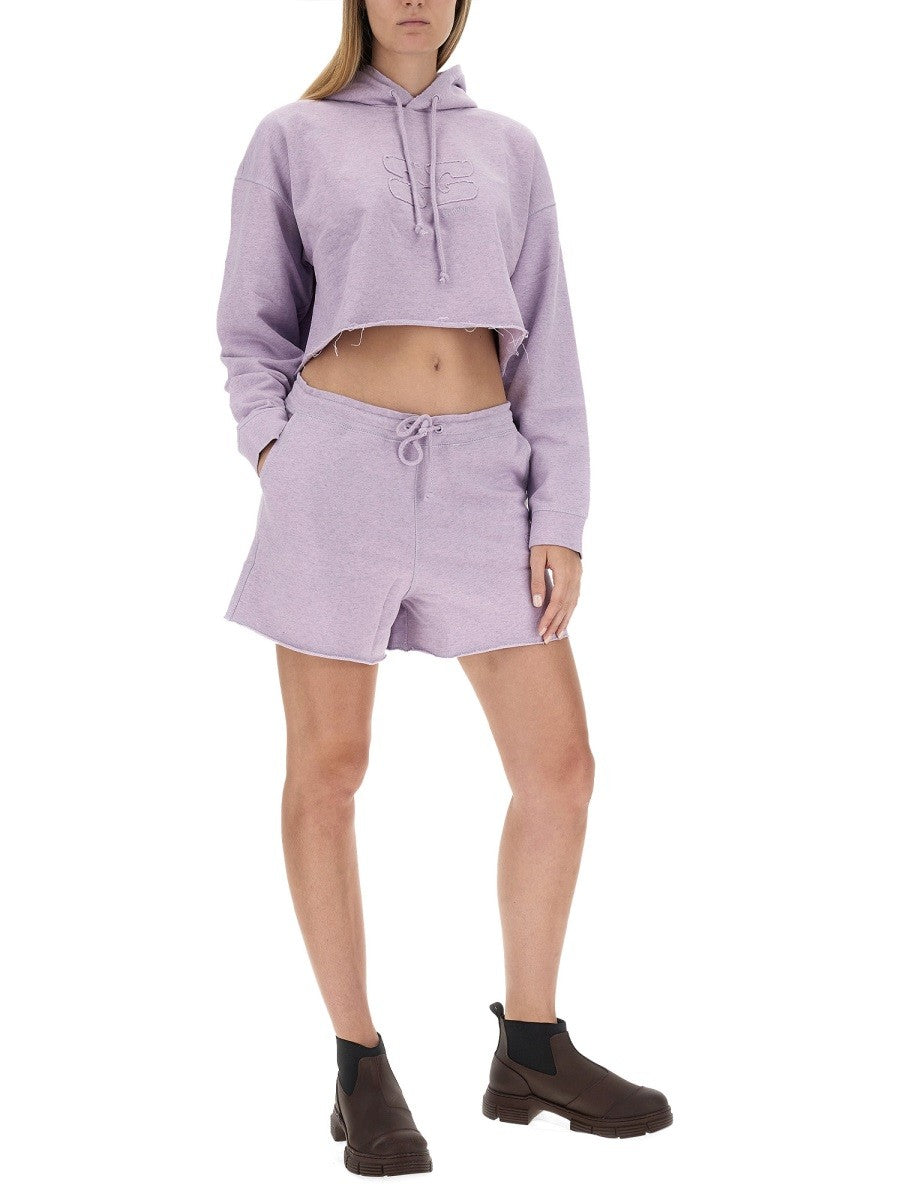 GANNI CROPPED SWEATSHIRT