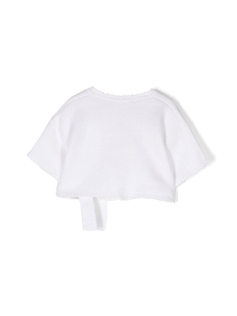 IL GUFO cross cardigan with short sleeves