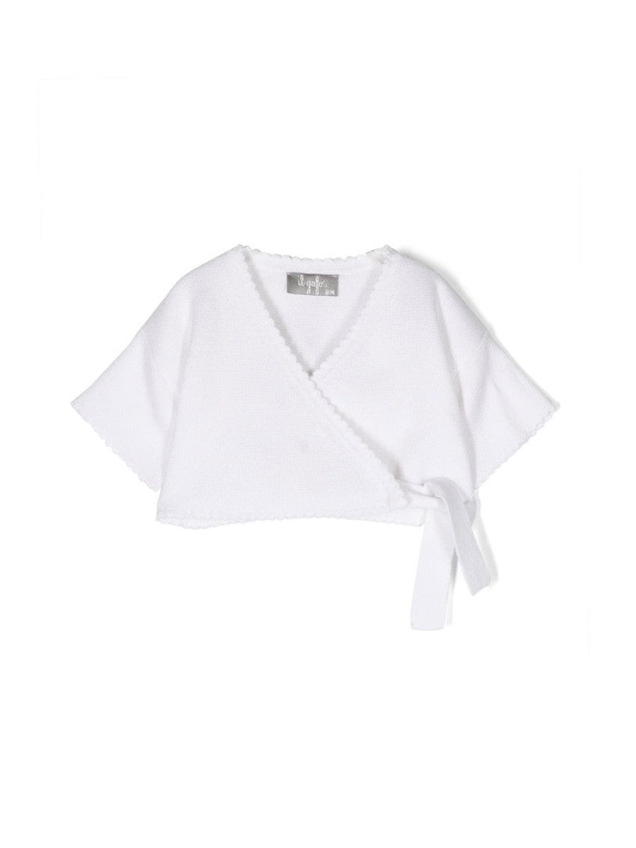 IL GUFO cross cardigan with short sleeves