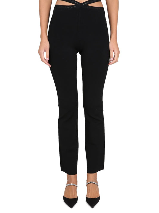 ALEXANDERWANG.T CROSS LEGGINGS WITH LOGO