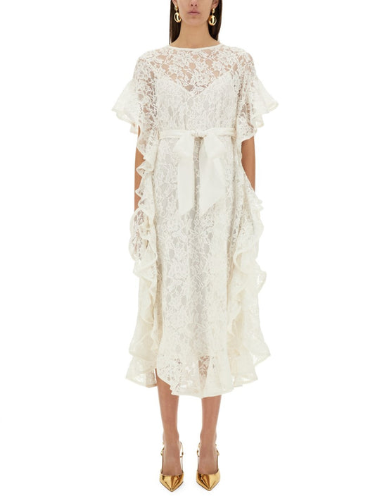 ZIMMERMANN "CRUSH" LACE MIDI DRESS