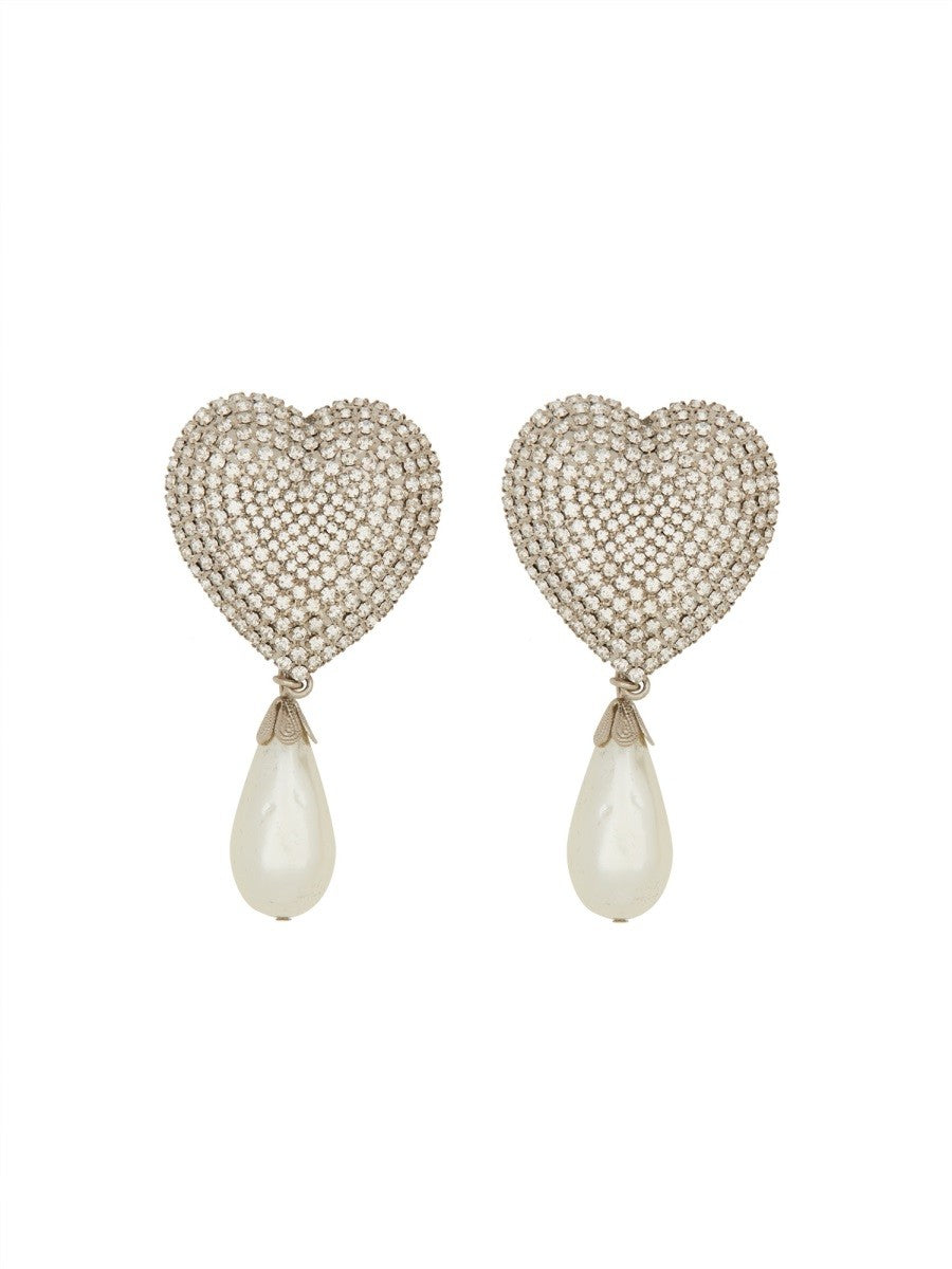 ALESSANDRA RICH CRYSTAL HEART EARRINGS