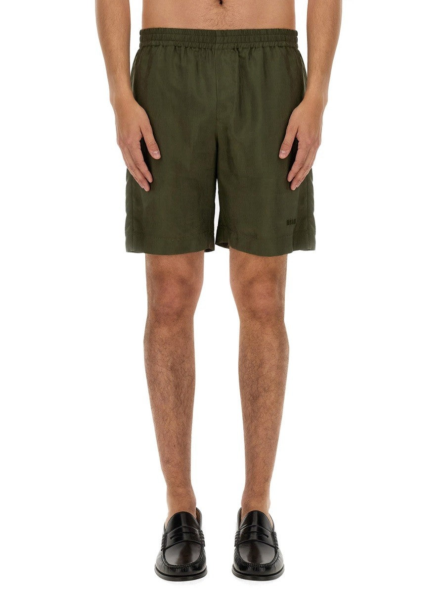 msgm CUPRO BERMUDA SHORTS