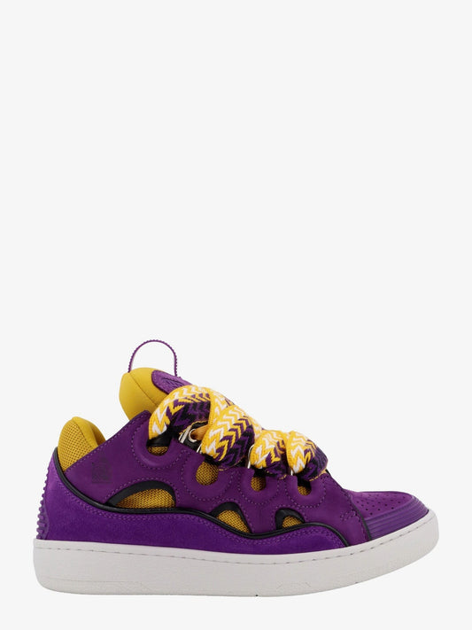 LANVIN PARIS Curb light suede sneakers