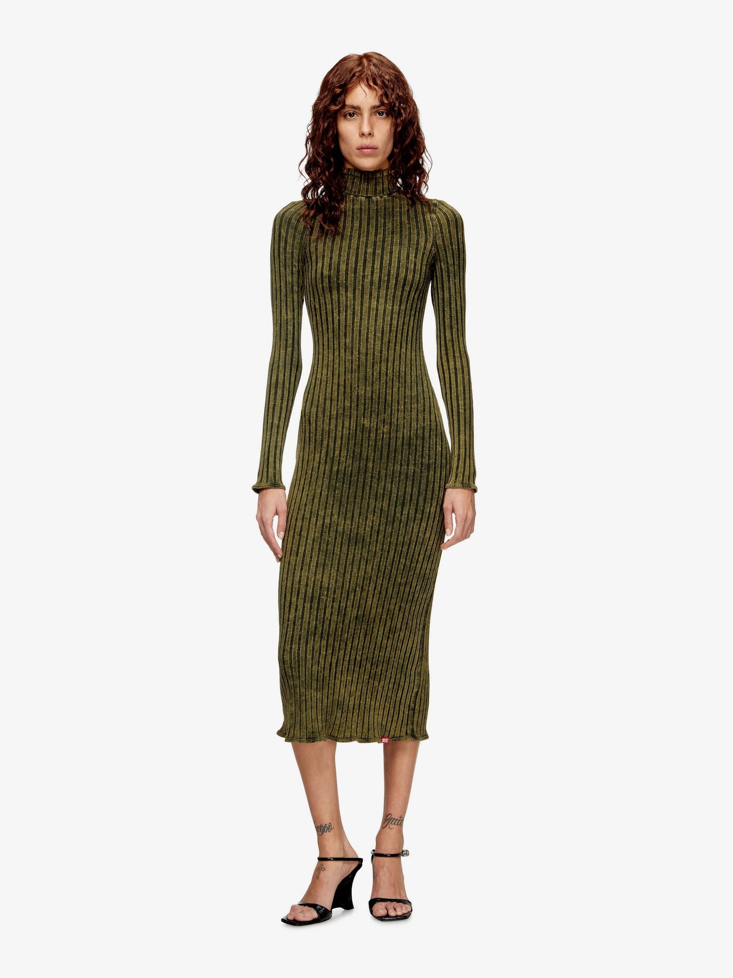 Diesel D-Wavya stretch cotton midi dress