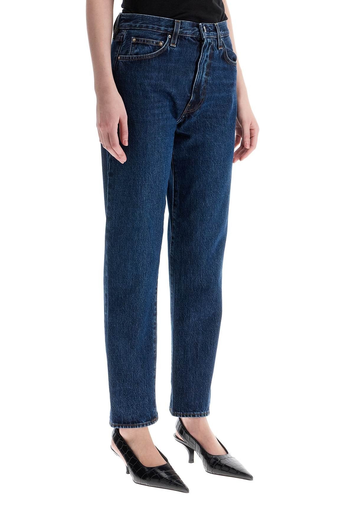 TOTEME dark blue organic cotton jeans with twisted seams