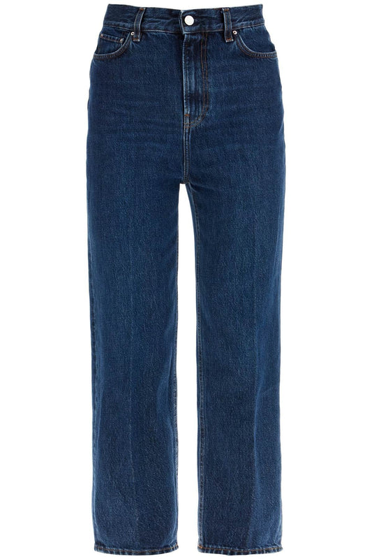 TOTEME dark blue organic cotton tapered jeans