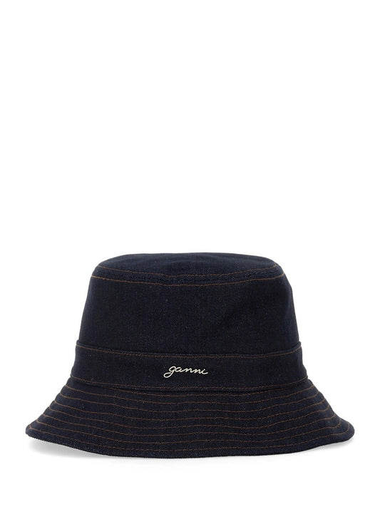 GANNI DENIM BUCKET HAT