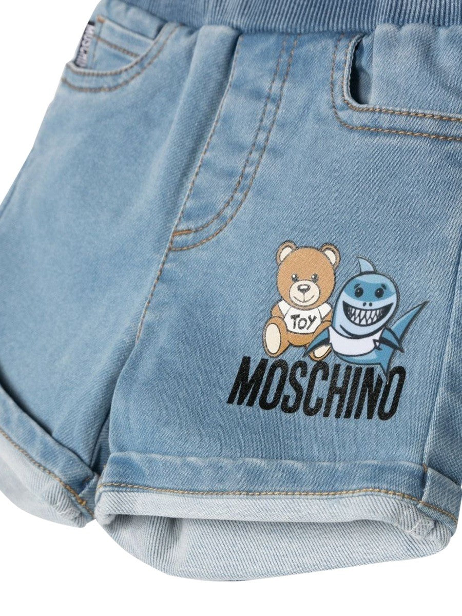 Moschino denim fleece shorts