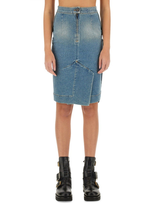 Vivienne Westwood DENIM MIDI SKIRT