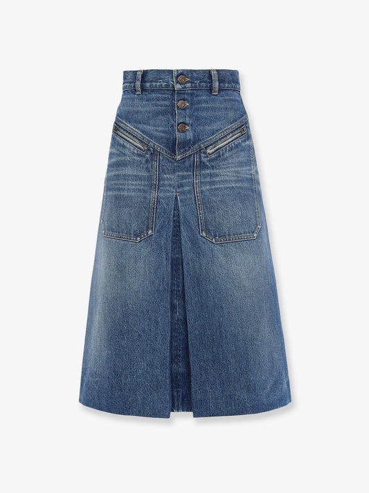 CHLOE' Denim midi skirt