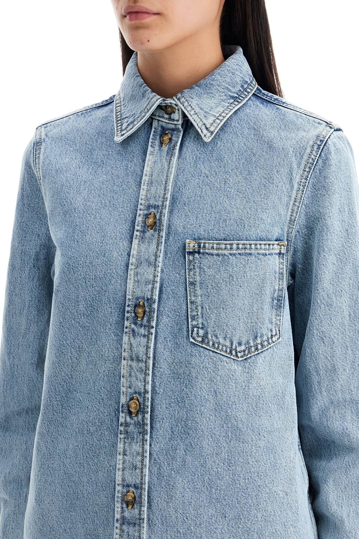 TOTEME denim overshirt with pocket detail