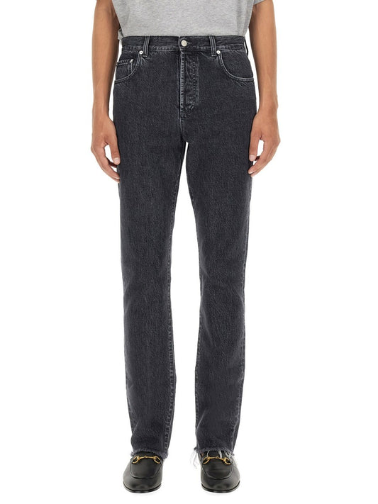 Gucci DENIM PANTS WITH LABEL