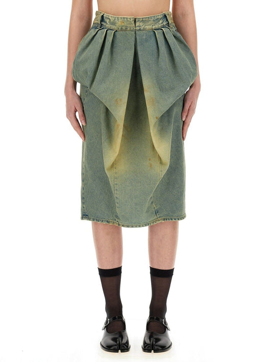 Maison Margiela DENIM RUFFLED SKIRT