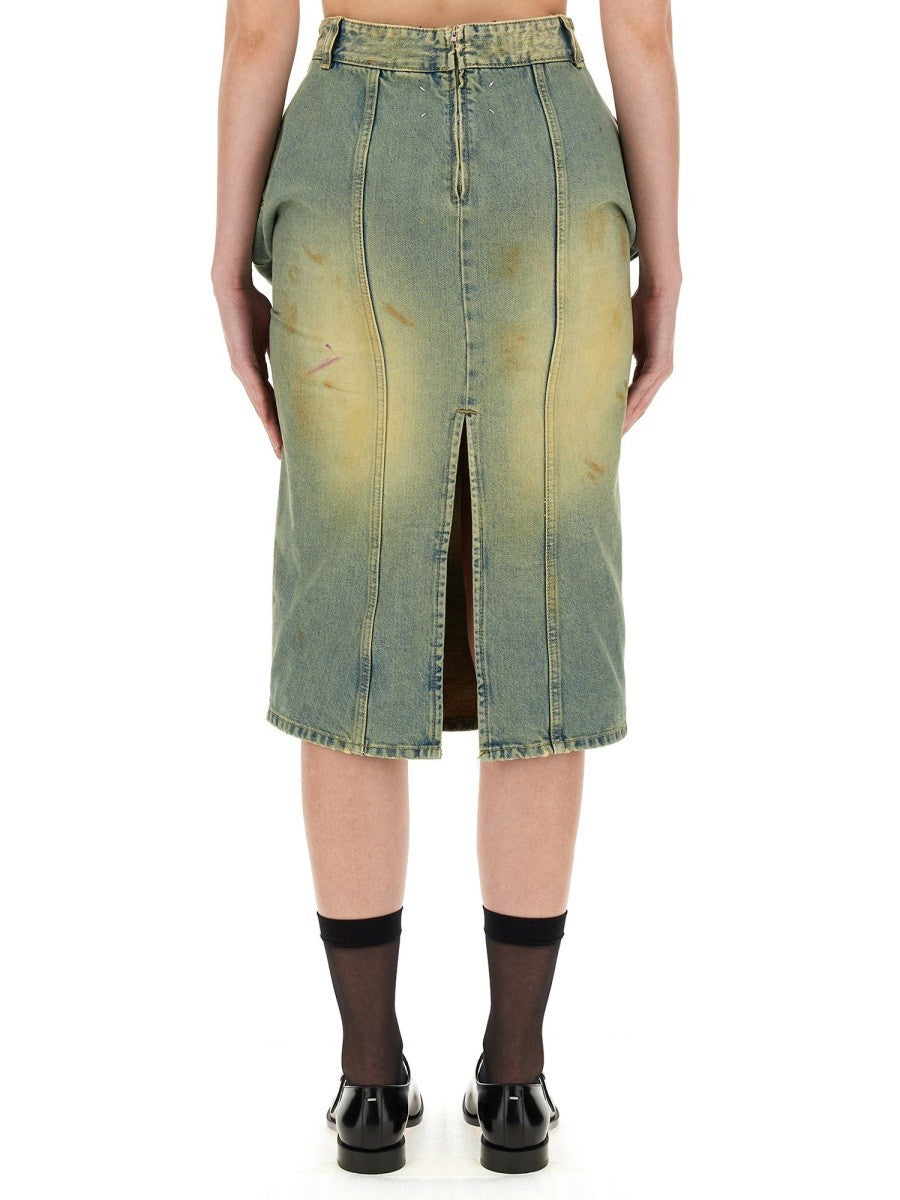 Maison Margiela DENIM RUFFLED SKIRT