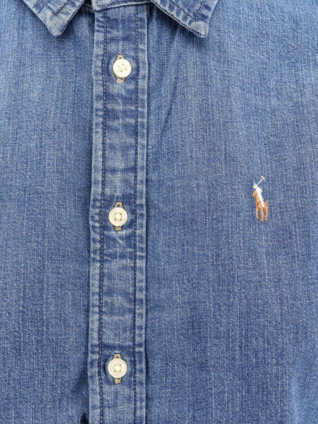 Polo Ralph Lauren Denim shirt with logo embroidery