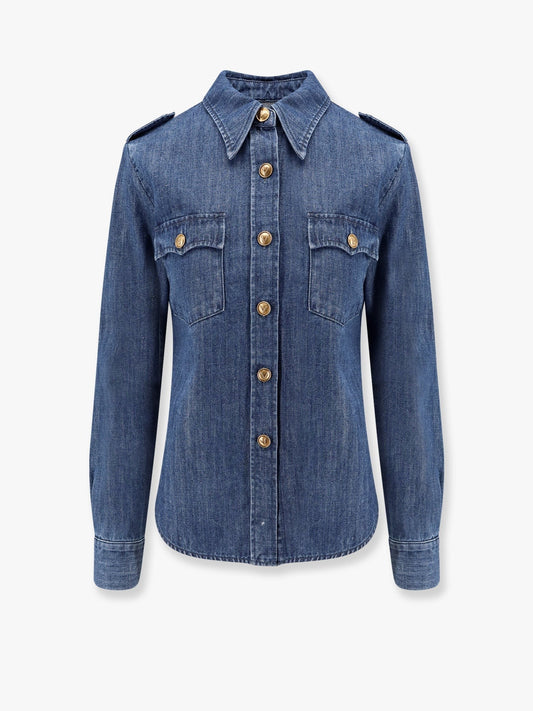 Valentino Denim shirt with vlogo buttons