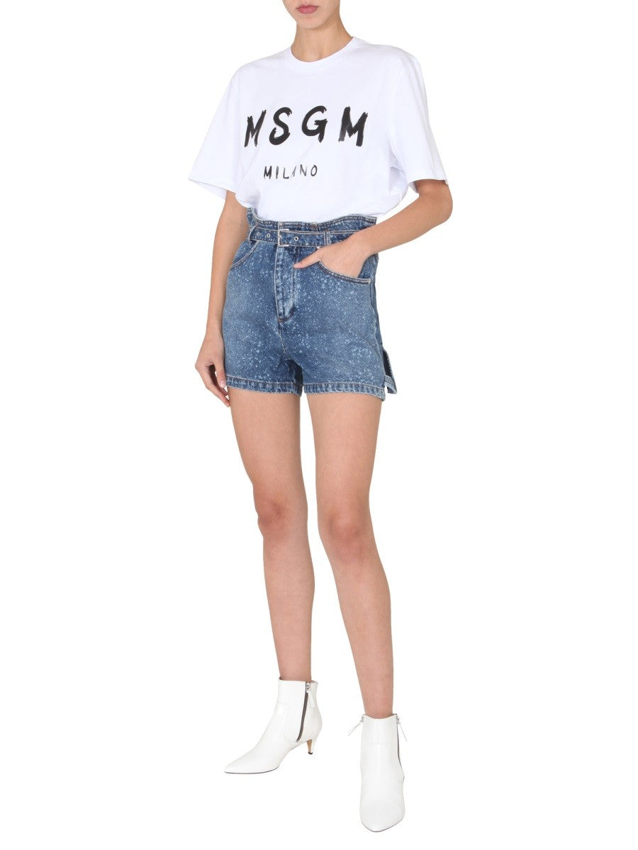 msgm DENIM SHORTS