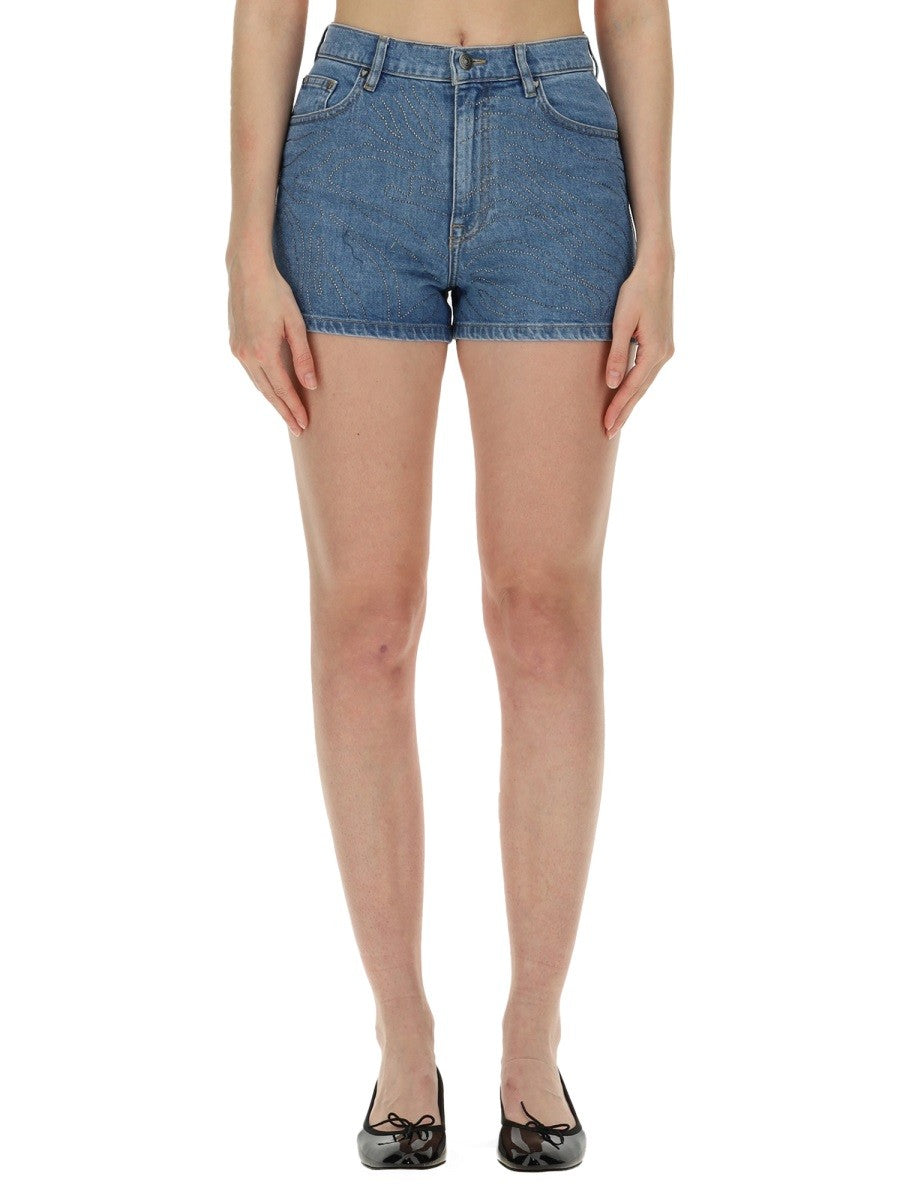 ROTATE BIRGER CHRISTENSEN DENIM SHORTS