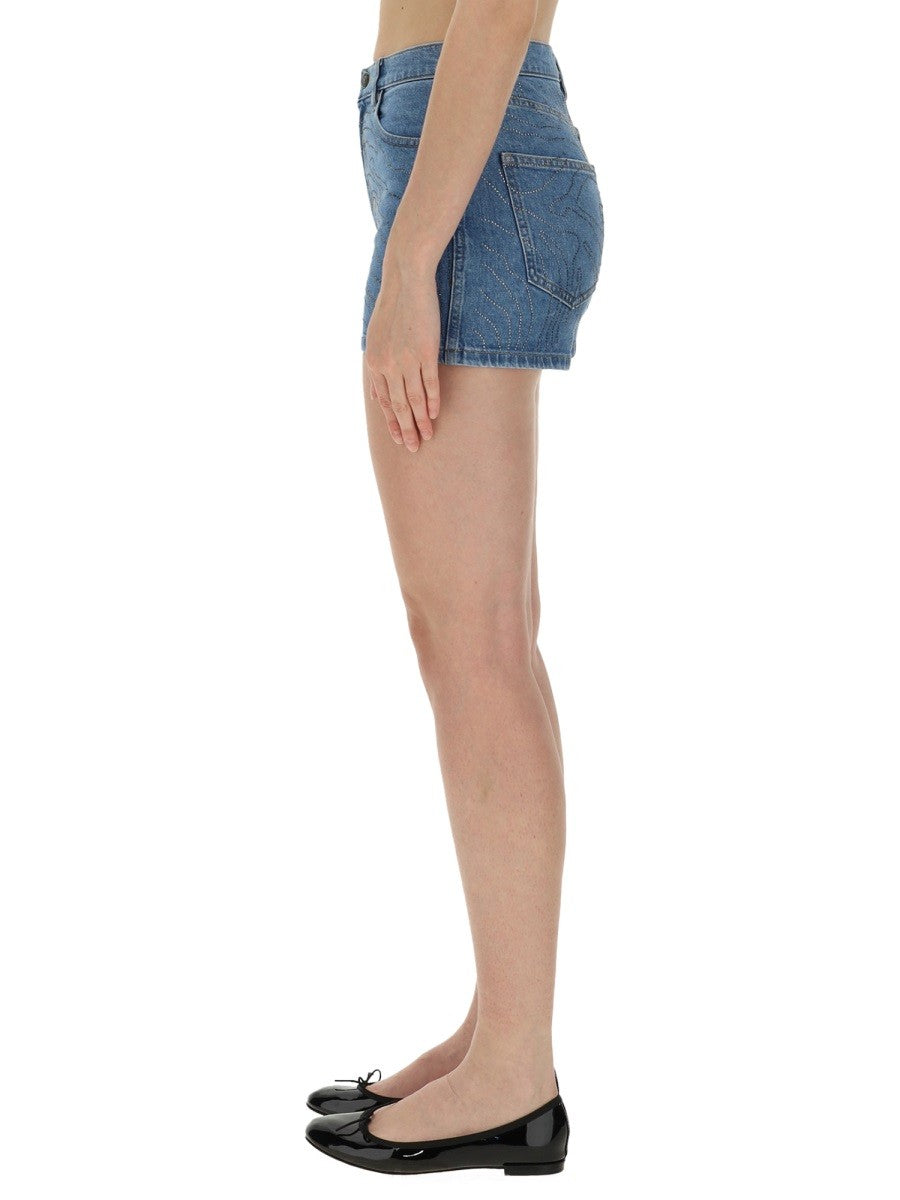 ROTATE BIRGER CHRISTENSEN DENIM SHORTS